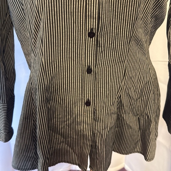 Grand & Greene Black and White Fitted Long Sleeve Shirt - Picture 4 of 10